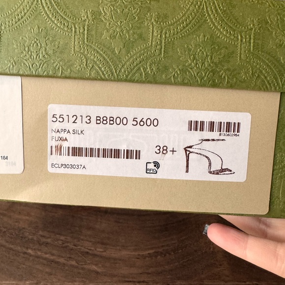 Gucci Metallic Pink Ankle Strap Sandals - Picture 8 of 8